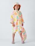 John Lewis Kids' Rainbow Desert Zip Up Towelling Poncho, Multi