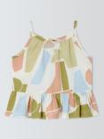 John Lewis ANYDAY Kids' Abstract Strappy Top, Multi Shapes