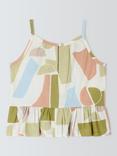John Lewis ANYDAY Kids' Abstract Strappy Top, Multi Shapes
