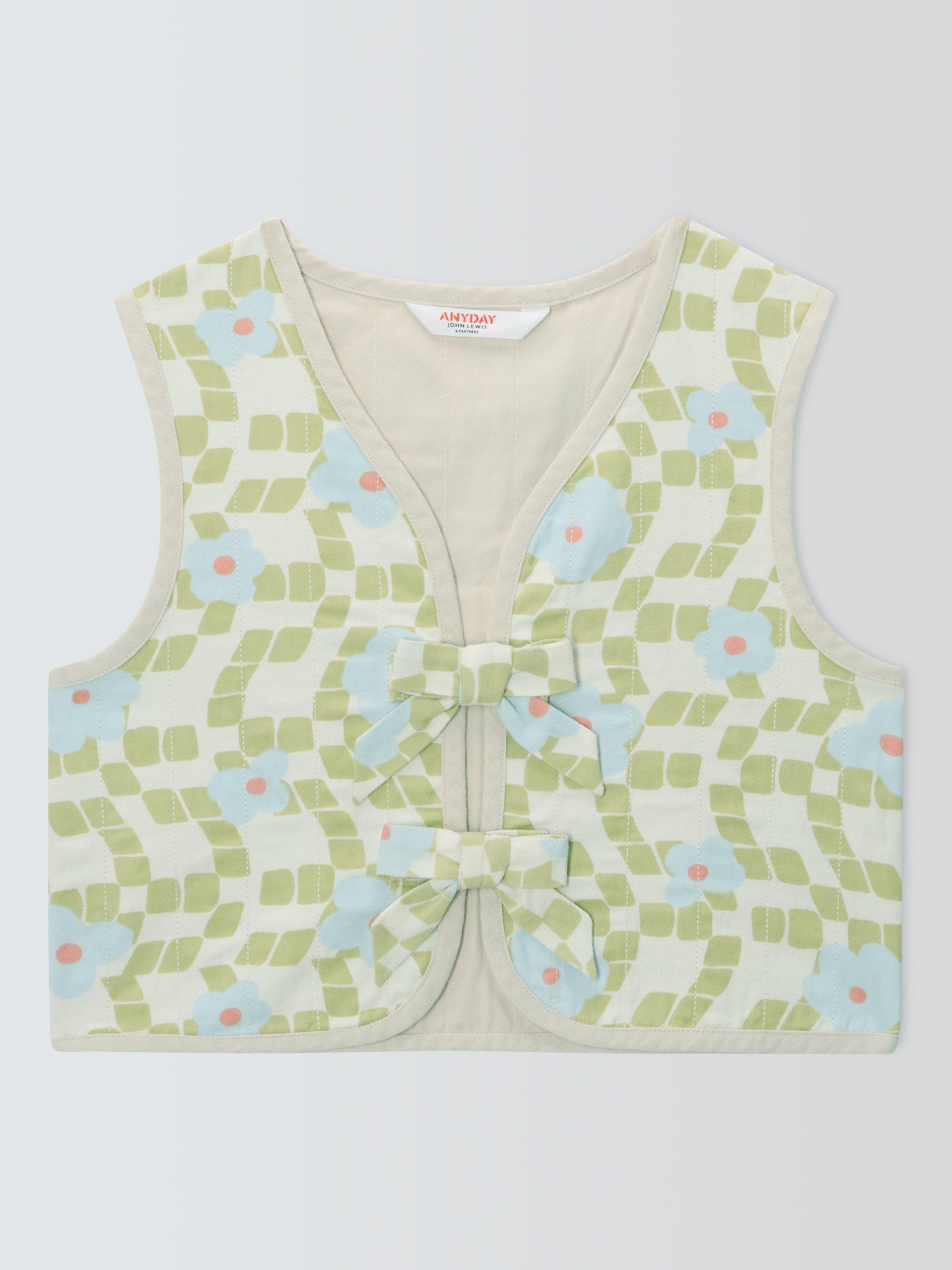 Product image 3 of 7, which shows John Lewis ANYDAY Kids' Bows Gilet, Multi, 9 years