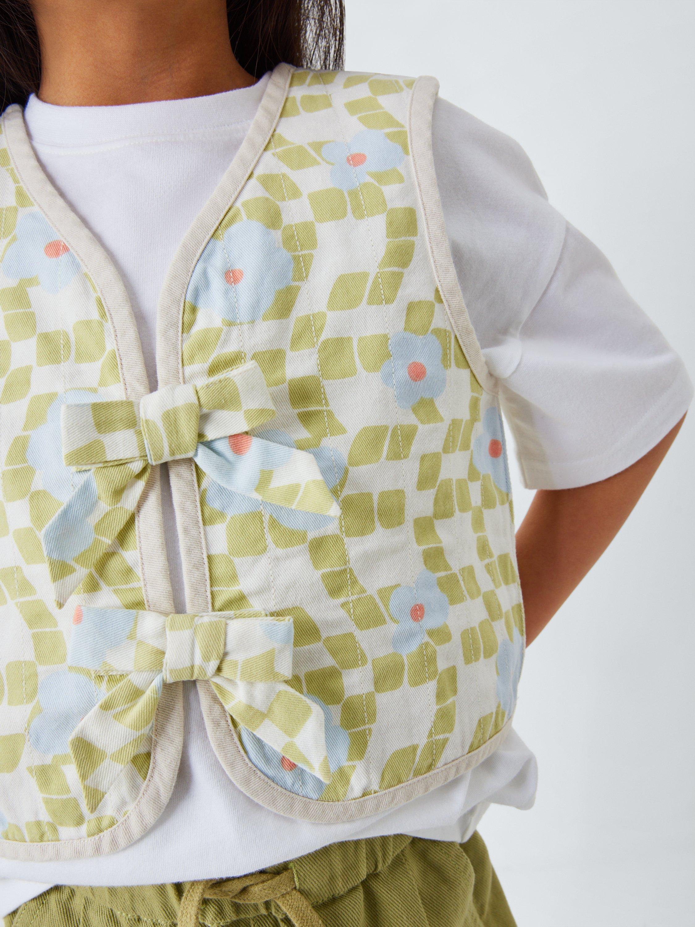 Product image 5 of 7, which shows John Lewis ANYDAY Kids' Bows Gilet, Multi, 9 years
