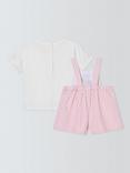 John Lewis Cherry Bibshorts and T-Shirt Set, Pink