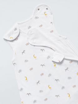 John Lewis Ditsy Safari Print Baby Sleeping Bag, 0.5 Tog, Multi - view 2, Multi