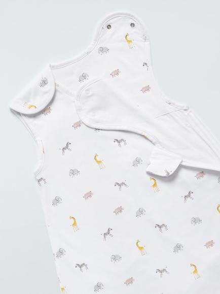 John Lewis Ditsy Safari Print Baby Sleeping Bag, 0.5 Tog, Multi - view 2, Multi