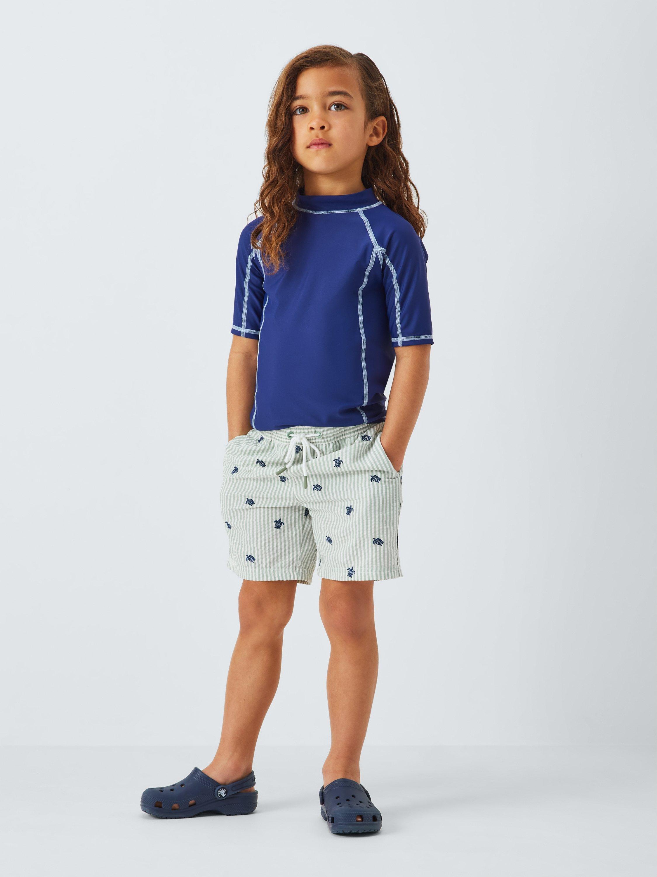Product image 3 of 7, which shows John Lewis Kids' Turtle Swim Shorts, Green, 2 years