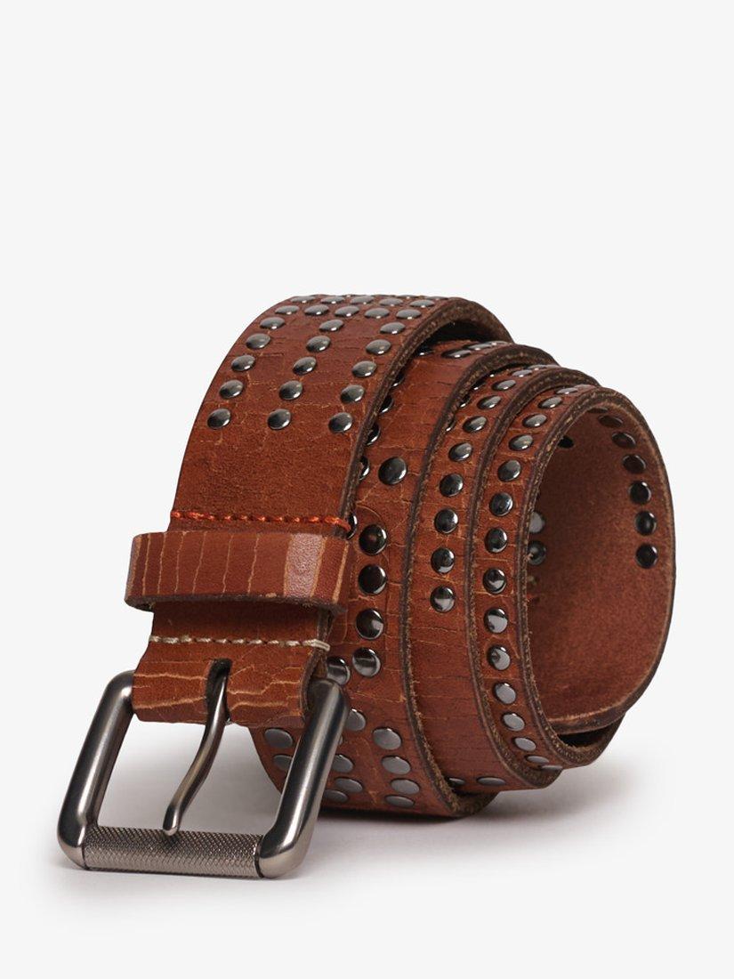 Product image 1 of 5, which shows Superdry Logo Goods Belt, Tan, S