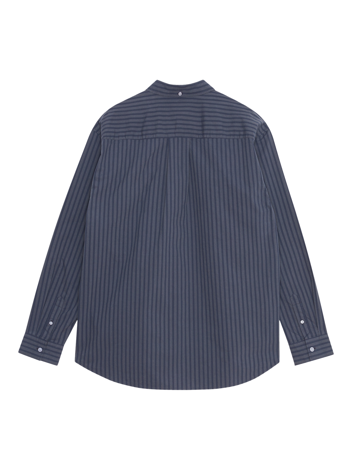 Product image 2 of 2, which shows WOOD WOOD Day Oversized Fit Cotton Striped Shirt, 7238 Blue Grey, S