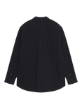 WOOD WOOD Day Dobby Cotton Oversized Fit Stripe Shirt, 1030 Shadow Side
