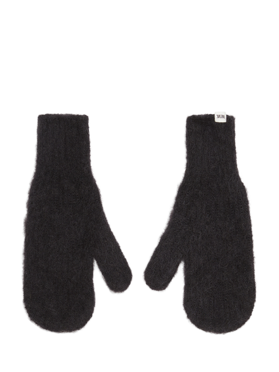 WOOD WOOD Gene Mohair Wool Blend Mittens, 9999 Black