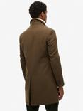 Superdry Merchant Town Coat, Deep Khaki Green