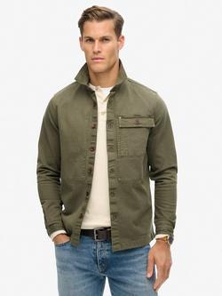 Superdry Merchant Utility Overshirt, Chive Green, Chive Green