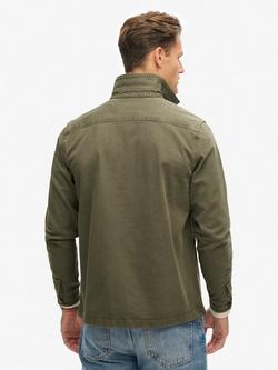 Superdry Merchant Utility Overshirt, Chive Green - view 2, Chive Green