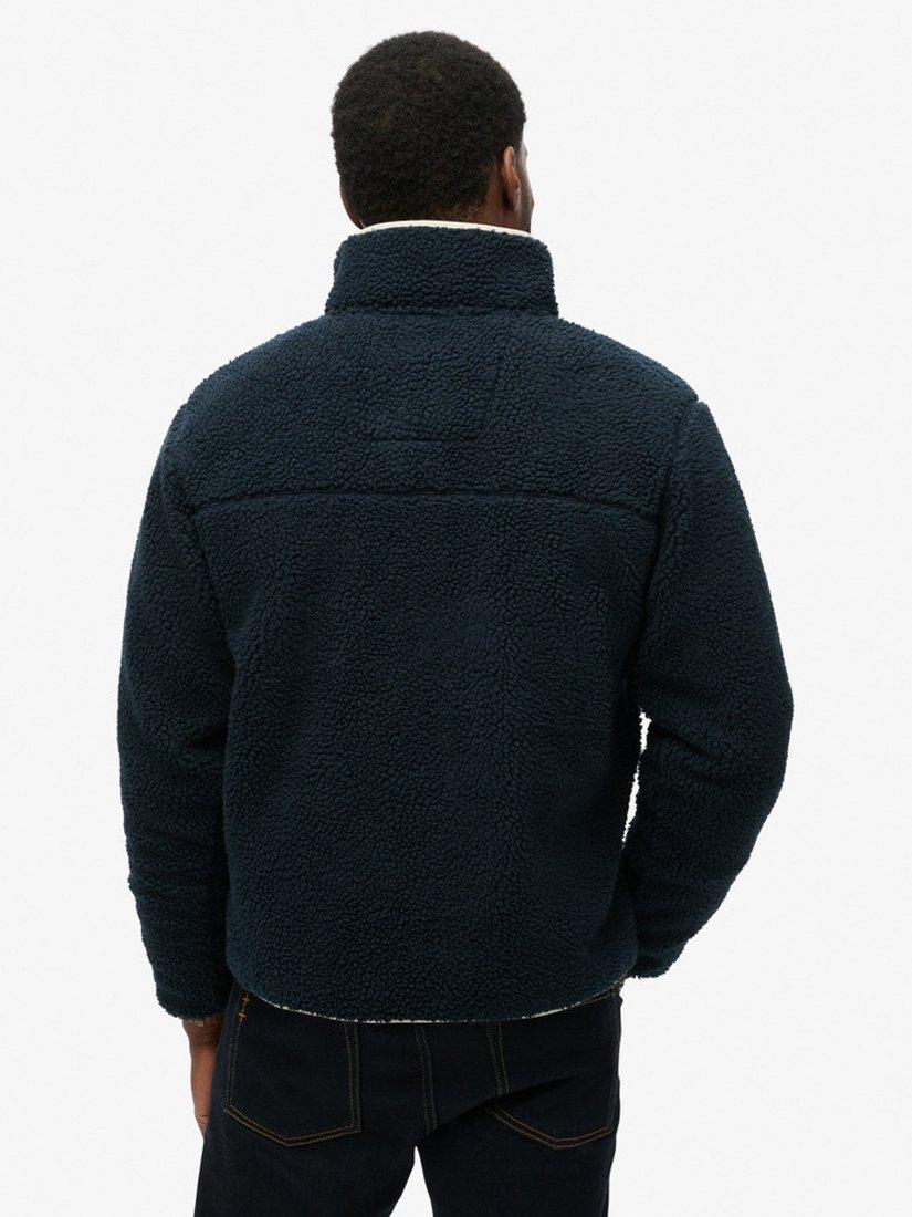 Product image 2 of 4, which shows Superdry Vintage Retro Full Zip Fleece, Eclipse Navy, S