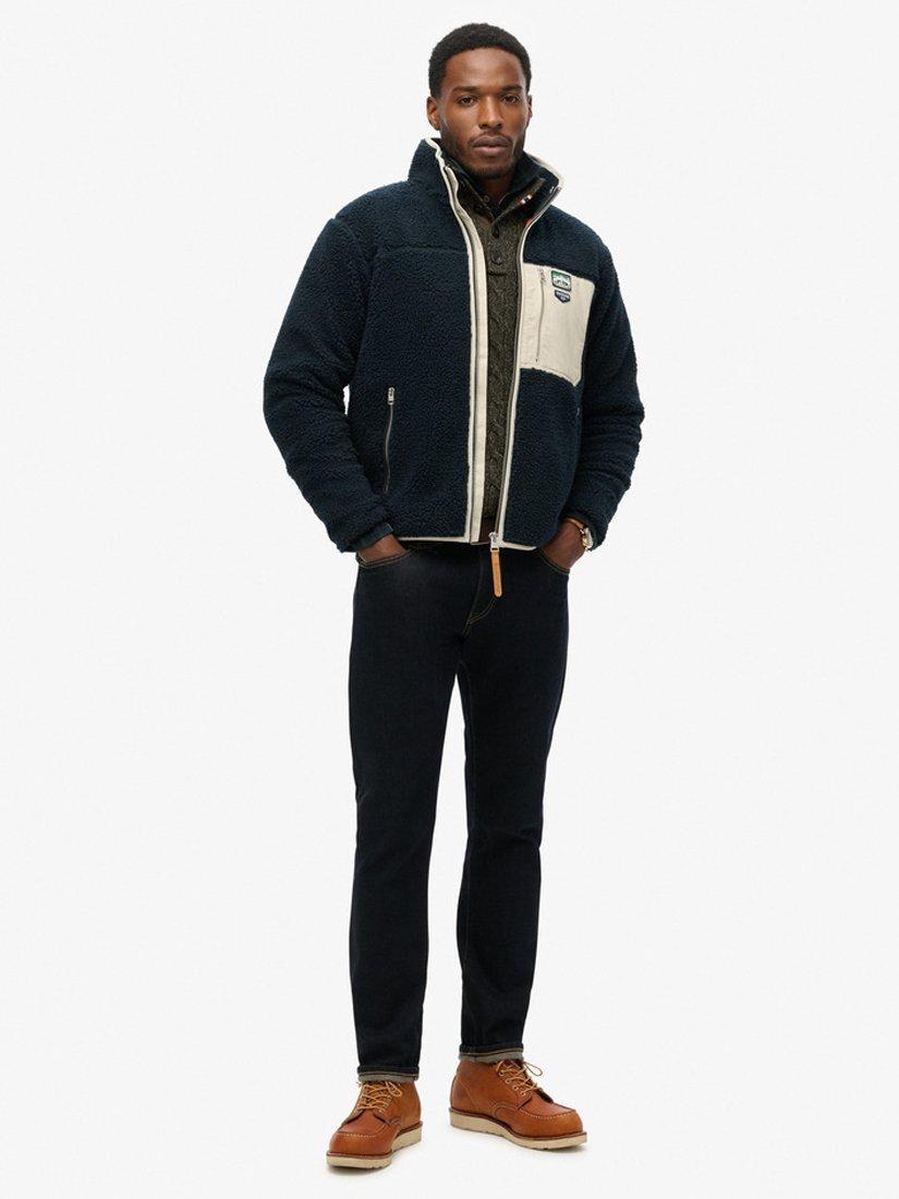 Product image 3 of 4, which shows Superdry Vintage Retro Full Zip Fleece, Eclipse Navy, S