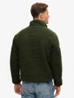 Superdry Outdoor Half Zip Fleece Jumper, Surplus Olive Green - view 2, Surplus Olive Green