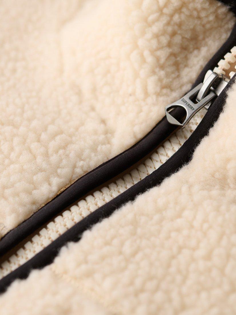 Product image 4 of 5, which shows Superdry Outdoor Half Zip Fleece Jumper, Oatmeal Beige, S