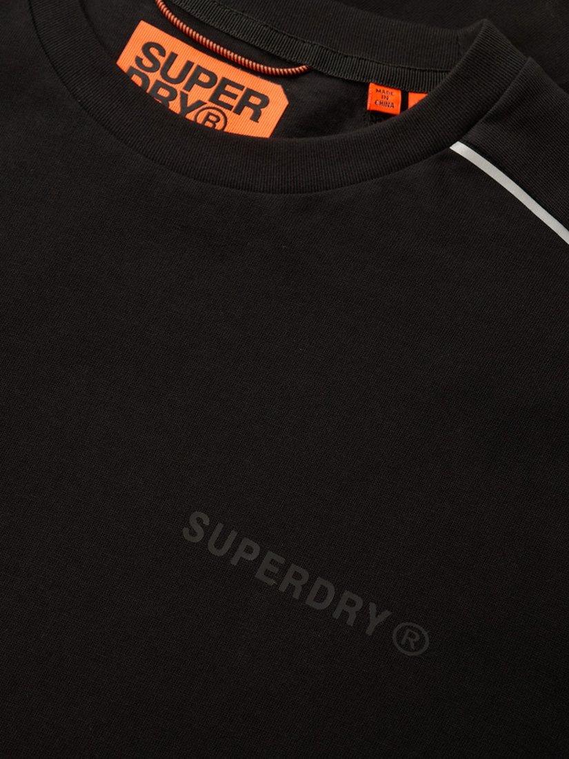 Product image 5 of 5, which shows Superdry Cotton Regular Fit Short Sleeve T-Shirt, Black/Reflective, S