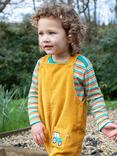 Frugi Baby Adley Organic Cotton Corduroy Dungarees, Gold