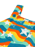 Frugi Baby Cosy Parsnip Dungarees, Blue/Multi, Blue/Multi