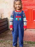 Frugi Baby Durgan Organic Cotton Corduroy Dungarees, Navy, Navy