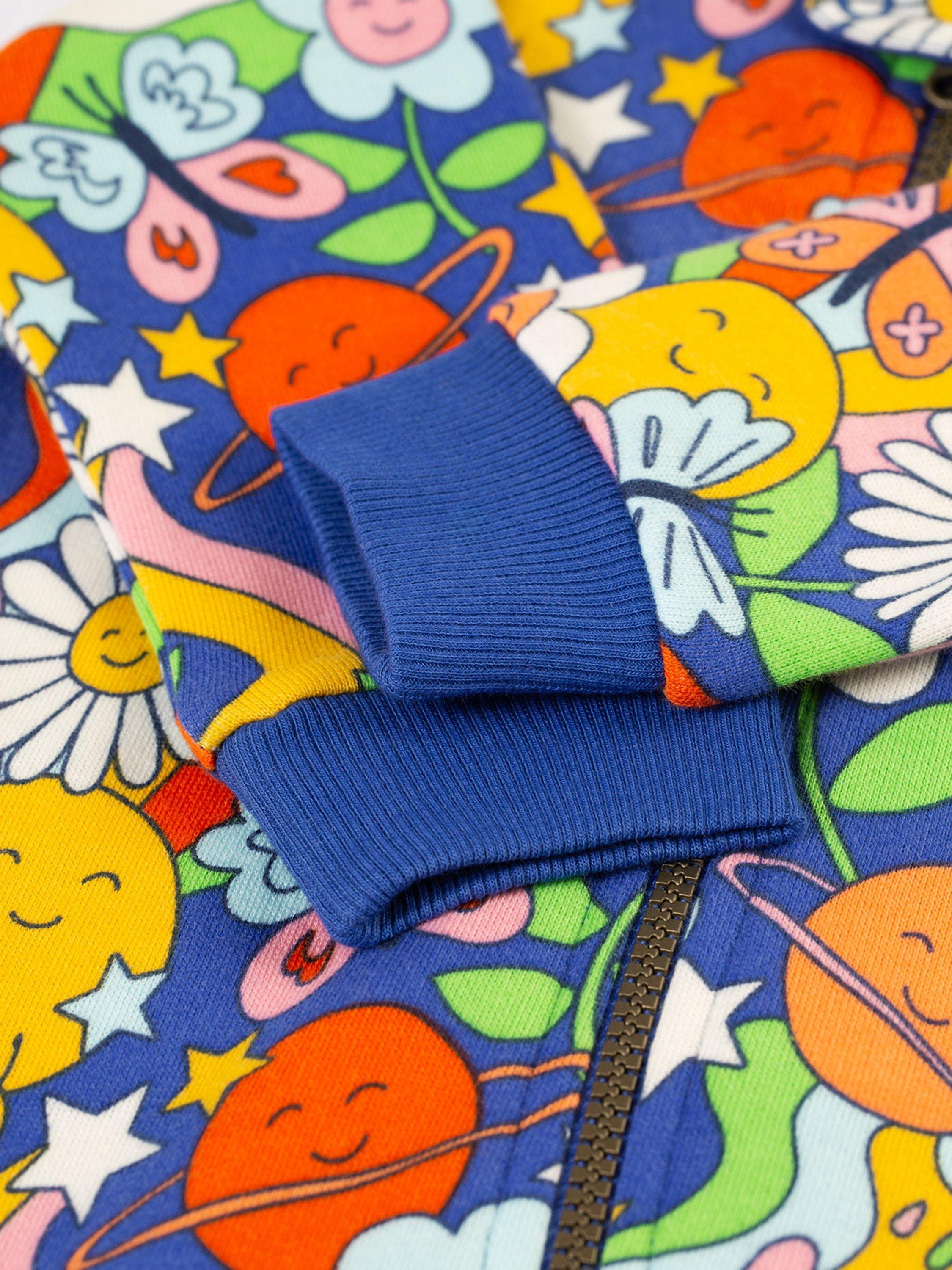 Product image 2 of 4, which shows Frugi Baby Retro Snuggle Suit, Multi, 0-3 months