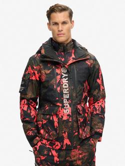 Superdry Ultimate Rescue Ski Jacket, Volcanic Orange/Multi, Volcanic Orange/Multi