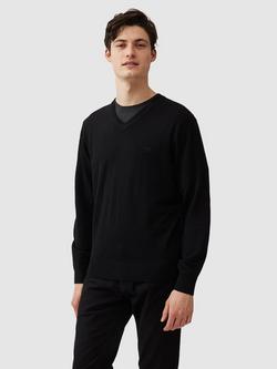 Rodd & Gunn Phoenix Traceable New Zealand Merino V-neck Jumper, Noir