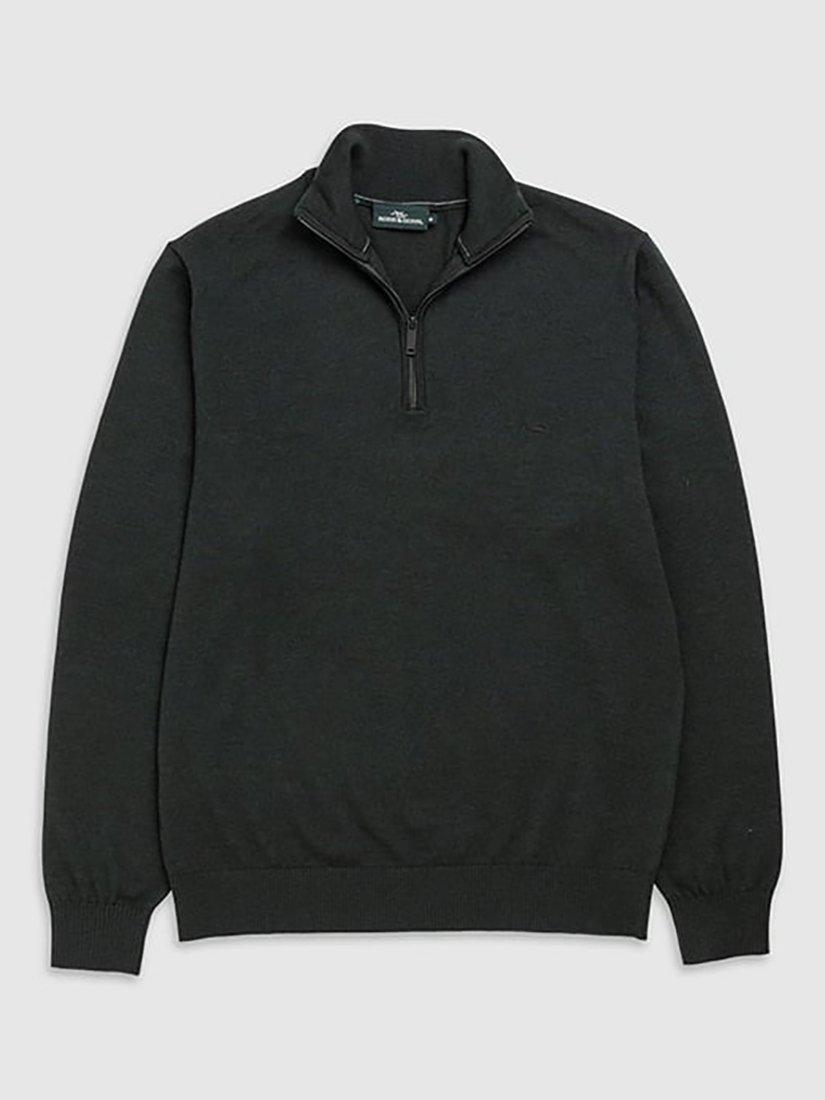 Product image 4 of 5, which shows Rodd & Gunn Calderwell Traceable New Zealand Merino Zip Neck Jumper, Forest, XS