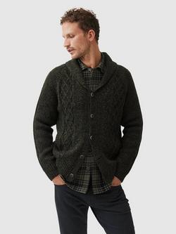 Rodd & Gunn North East Valley Wool Blend Shawl Neck Cardigan, Fatigue
