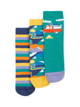 Frugi Kids' Rock My Alpine Adventure Socks, Pack of 3