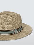 John Lewis Paper Braid Fedora Hat, Natural