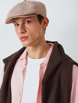 John Lewis Cotton Linen Blend Stripe Bakerboy Hat, Multi, Multi