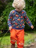 Frugi Kids' Organic Cotton Easy On Printed Jumper, Navy/Multi