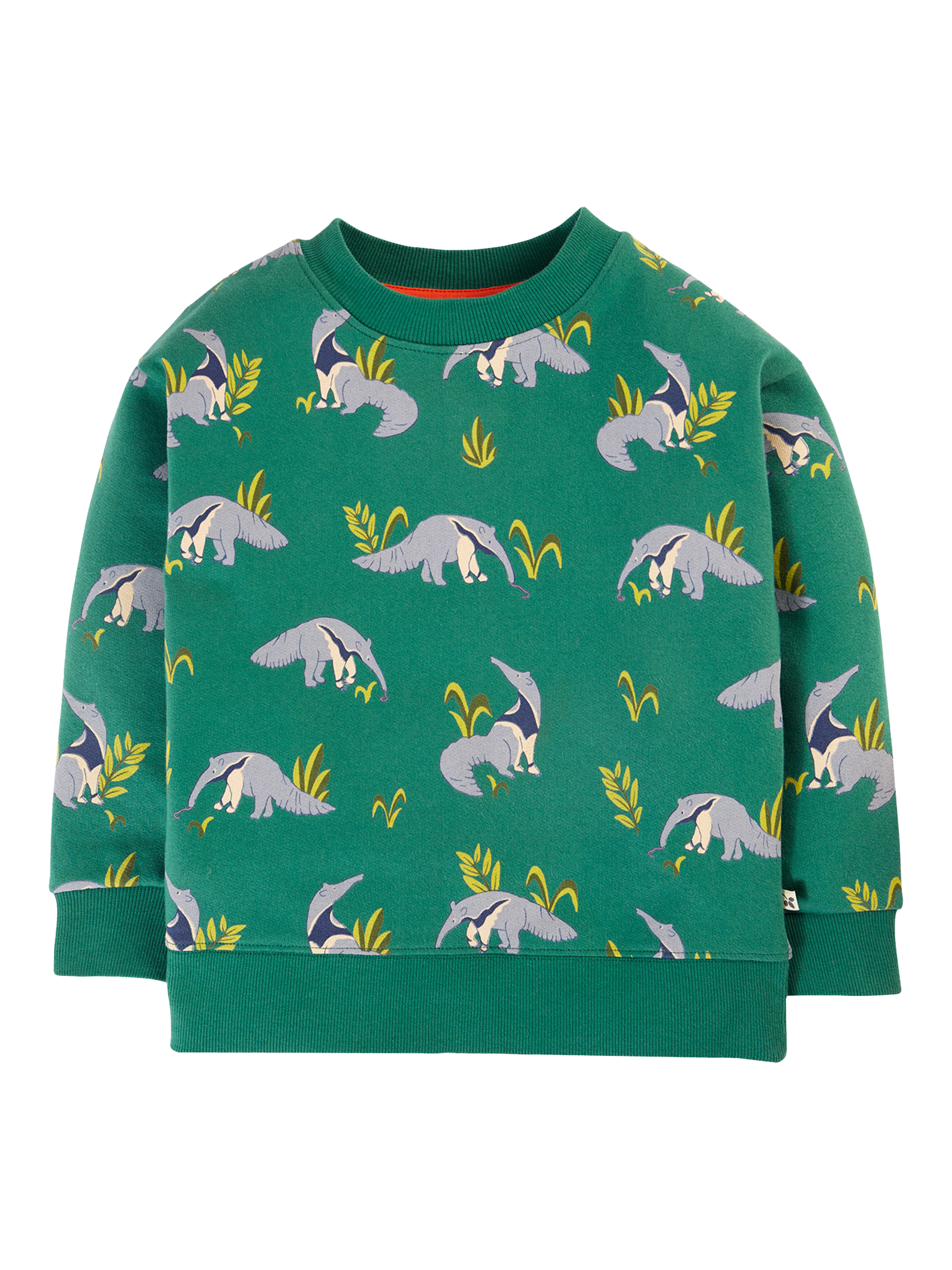 Product image 1 of 5, which shows Frugi Kids' Superb Sweatshirt, Anteater Parade, 2-3 years