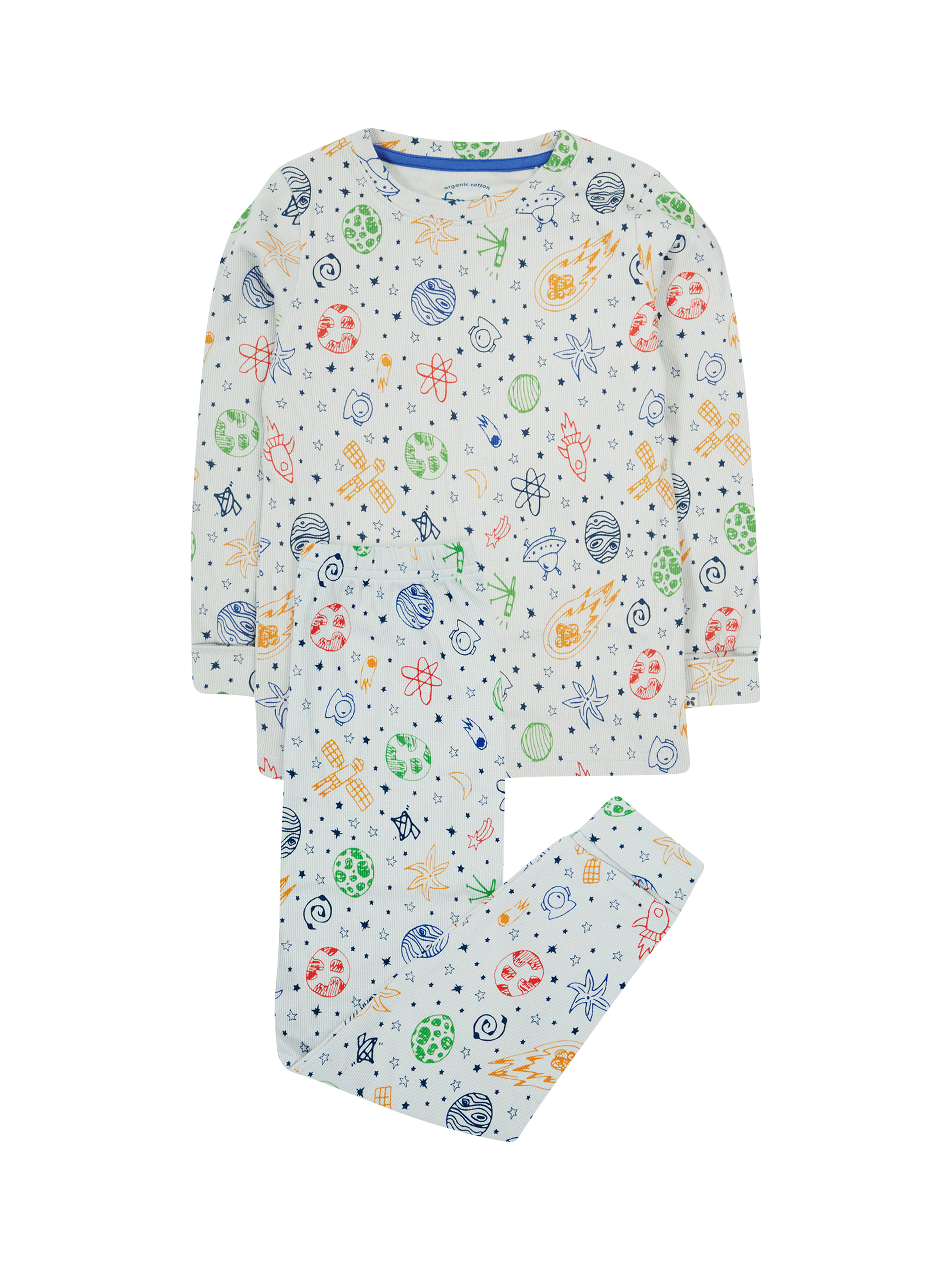 Frugi Kids Howie Pyjamas Grey Multi