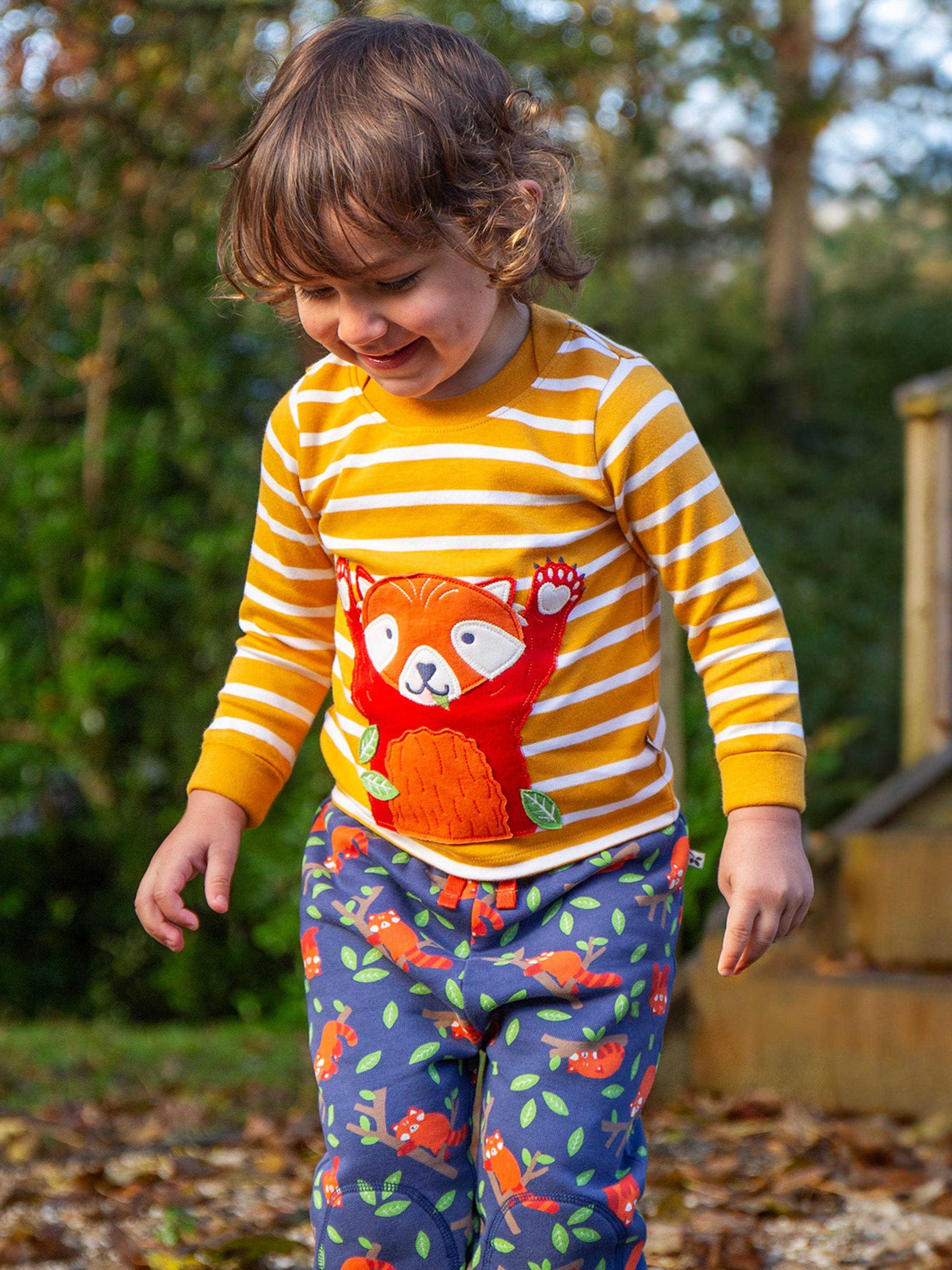 Product image 2 of 5, which shows Frugi Baby Snuggle Crawler Trousers, Navy, 0-3 months