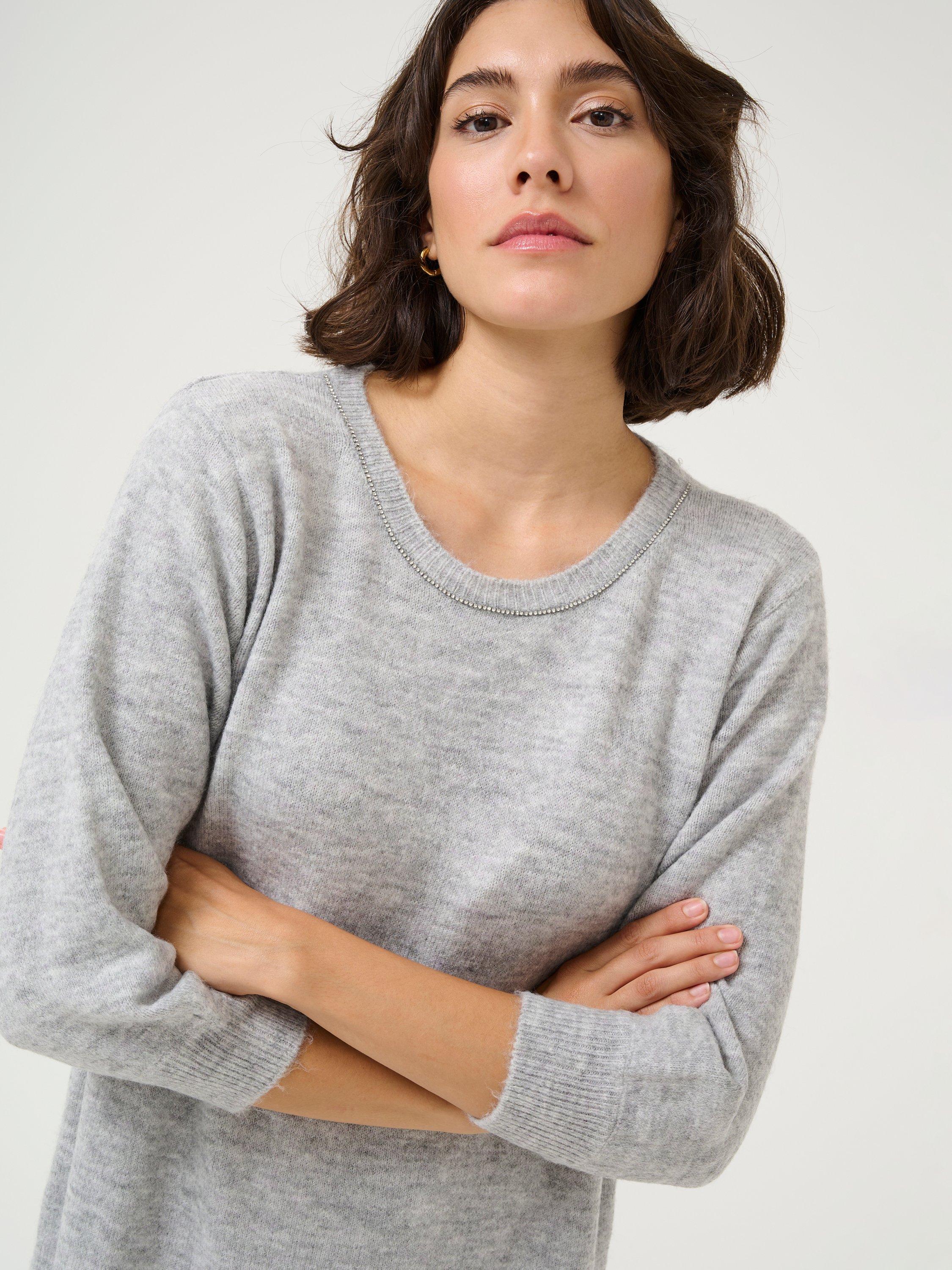 Product image 4 of 6, which shows KAFFE Meridith Jumper Dress, Grey, L