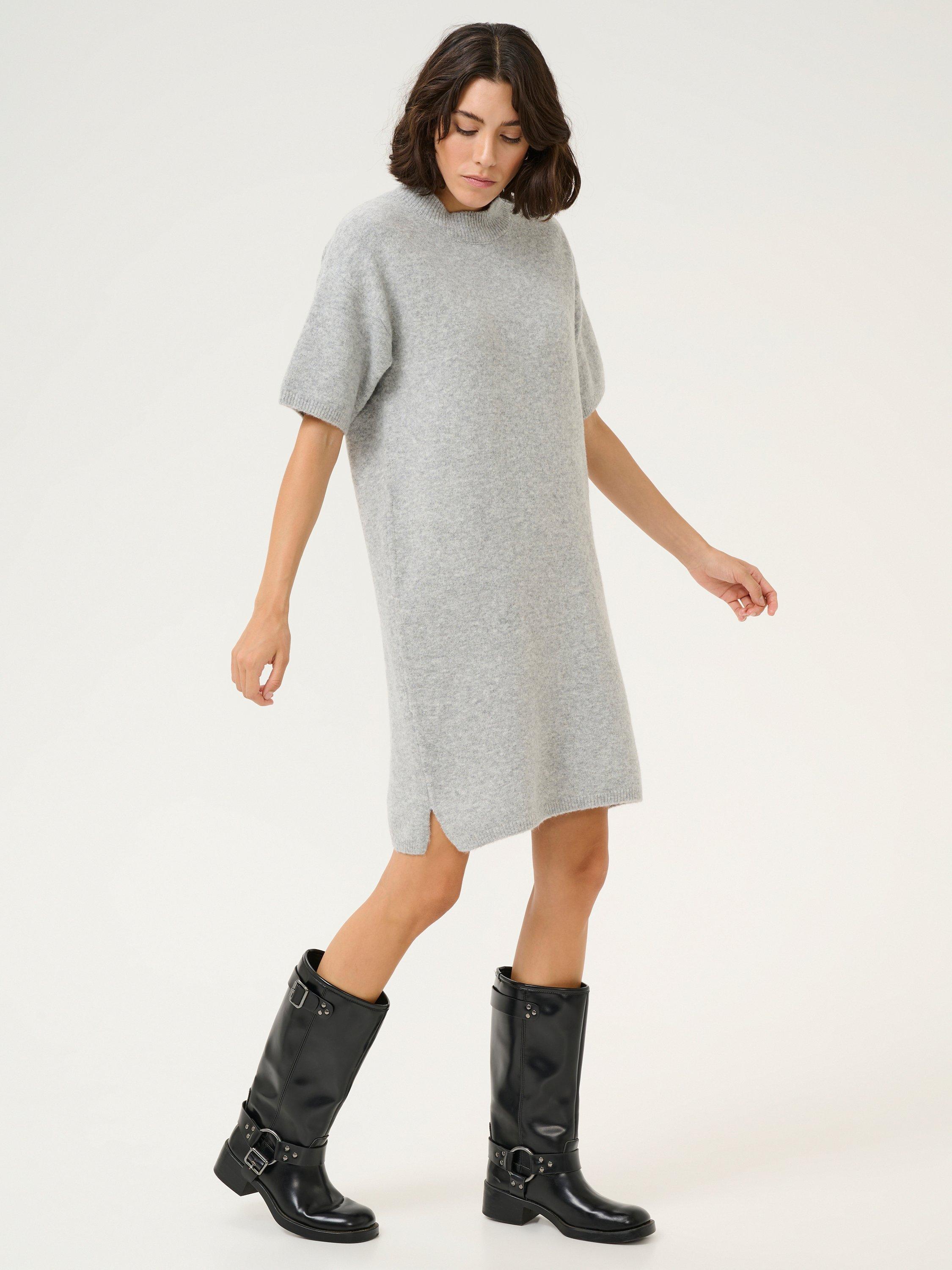 Product image 2 of 5, which shows KAFFE Sylvie Knit Dress, Grey, L