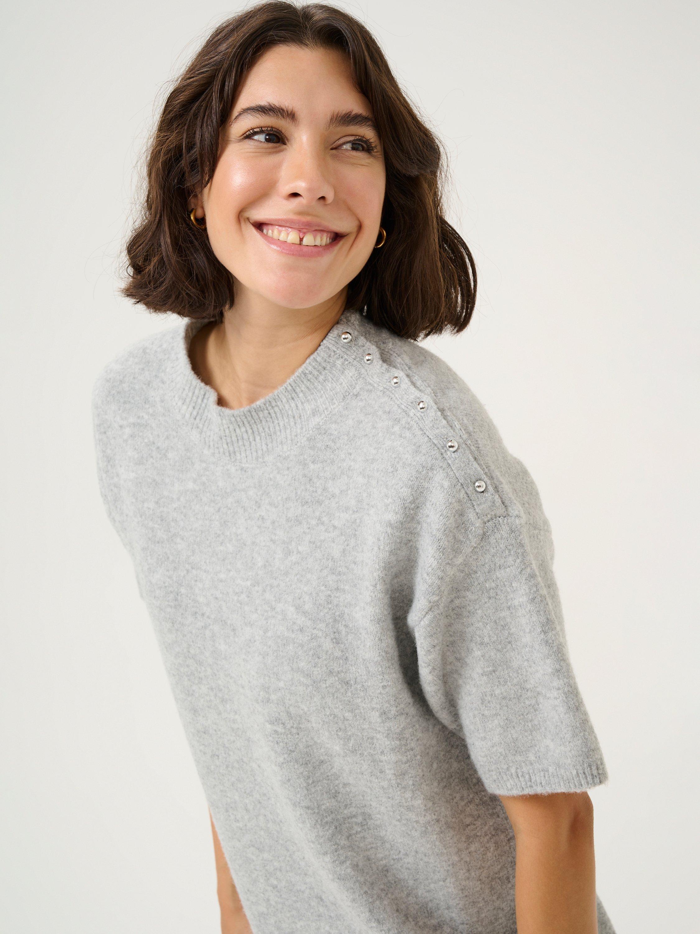 Product image 3 of 5, which shows KAFFE Sylvie Knit Dress, Grey, L