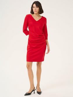 KAFFE India Cocktail Dress, Haute Red, Haute Red