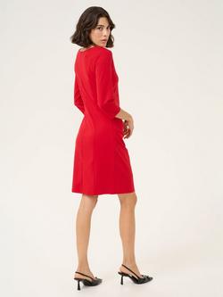KAFFE India Cocktail Dress, Haute Red - view 2, Haute Red
