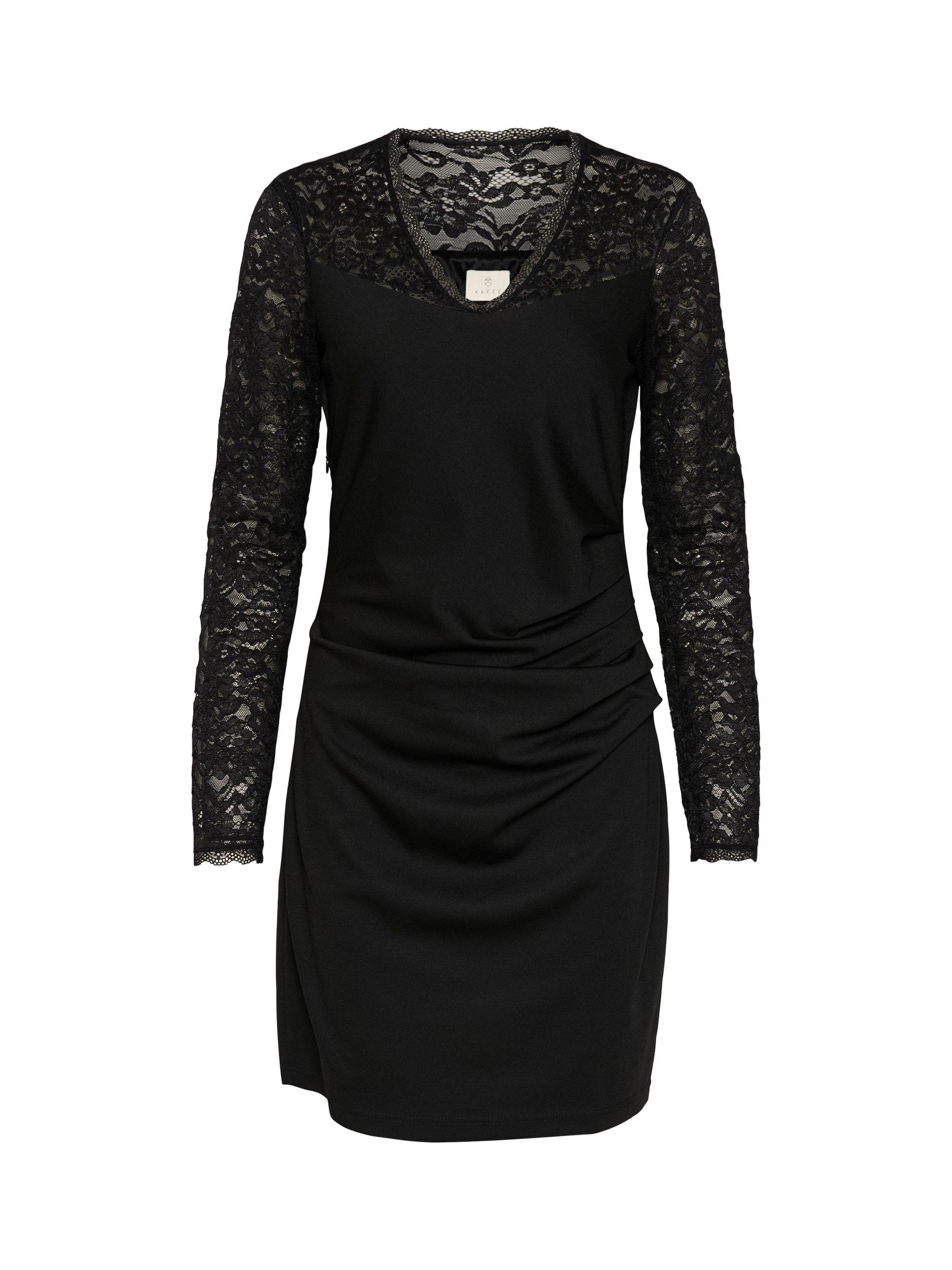 Product image 5 of 6, which shows KAFFE Lara Lace Cocktail Dress, Deep Black, XS
