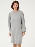 KAFFE Lone Knit Knee Length Dress, Grey Melange