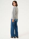KAFFE Lone Knit Top, Grey Melange