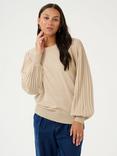 KAFFE Lone Knit Top, Feather Grey Melange