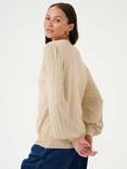 KAFFE Lone Knit Top, Feather Grey Melange
