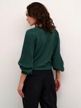 KAFFE Lone Knit Top, Garden Topiary