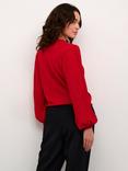 KAFFE Lone Knit Top, Haute Red