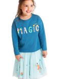 Frugi Kids' Scarlet Twirly Skirt, Glacier