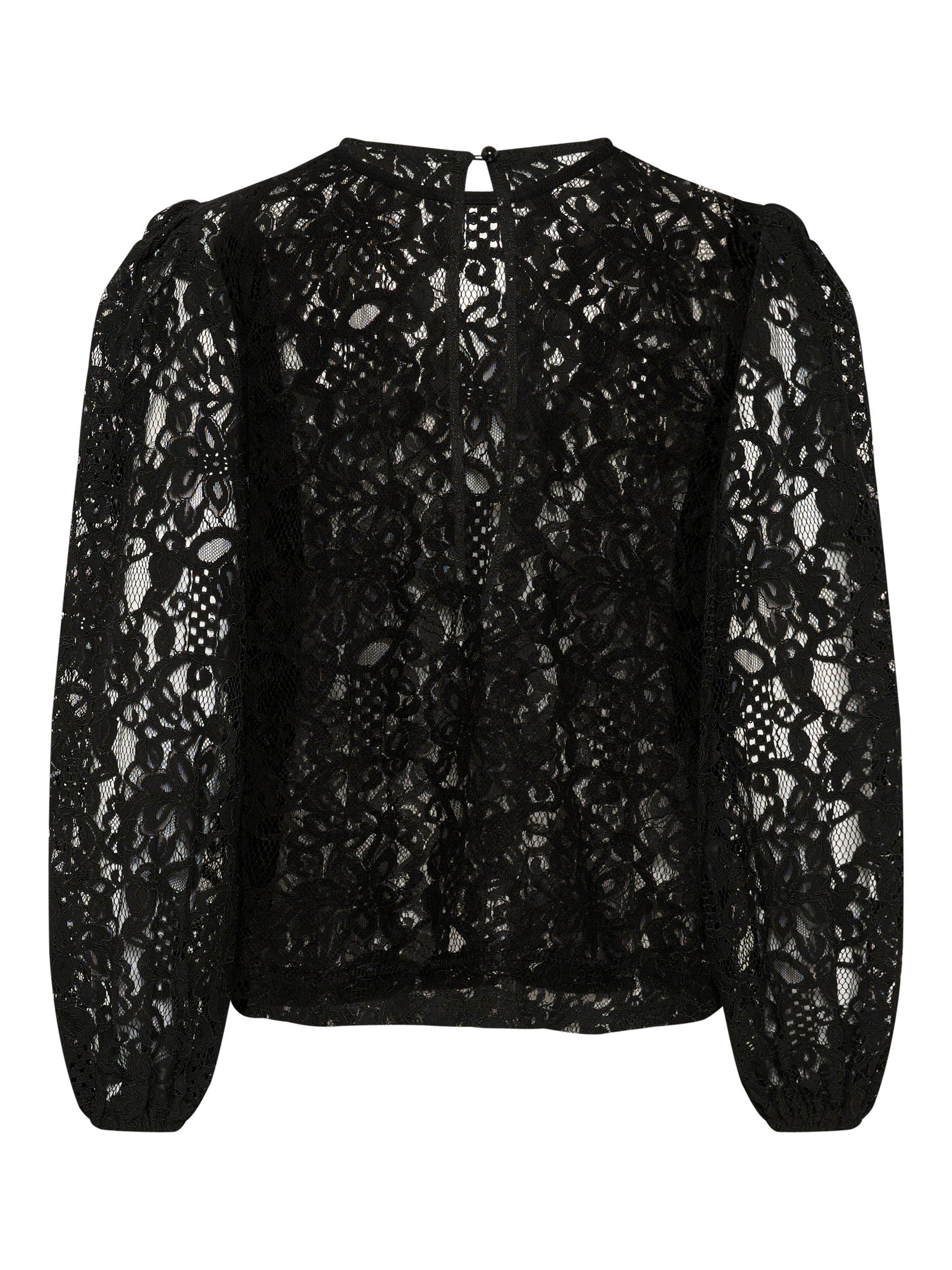 Product image 5 of 5, which shows KAFFE Lanice Lace Top, Black, XS